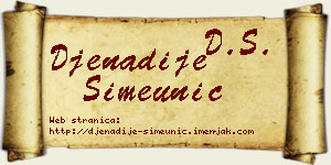 Đenadije Simeunić vizit kartica